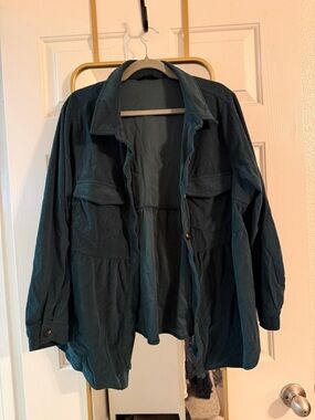 BloomChic Green Corduroy Shacket